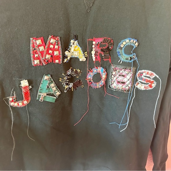 MARC JACOBS Black Lux Embellished Sweatshirt XS - Picture 5 of 10